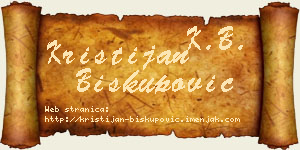 Kristijan Biskupović vizit kartica